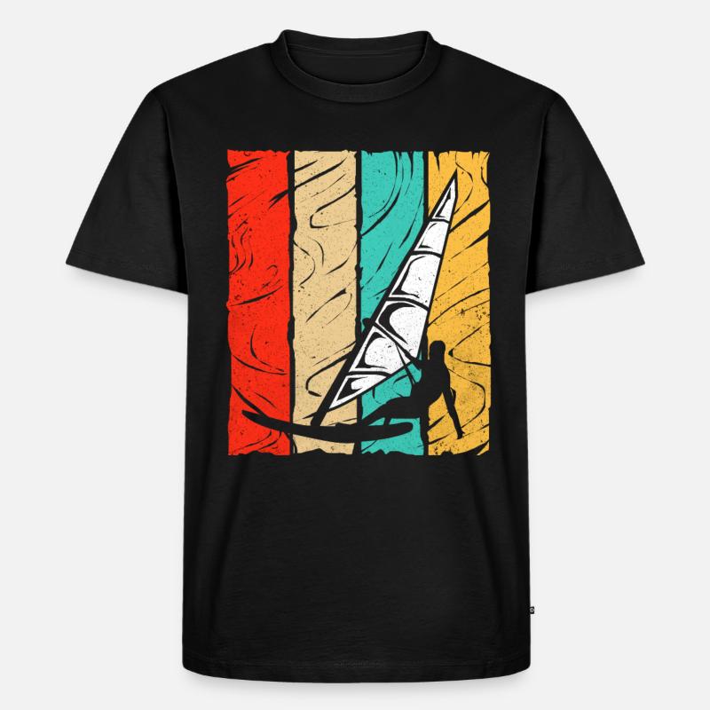 Windsurfen - Männer Premium Bio T-Shirt - Schwarz