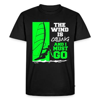 Planche à voile Planche à voile Planche à voile Surf nautique Surf - T-shirt Premium bio Homme - noir - Devant - Nico (187cm)