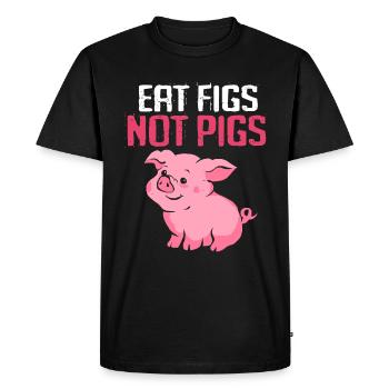 Porc sau cochon porcelet porcelet porcelet Ebene - T-shirt Premium bio Homme - noir - Devant - Nico (187cm)
