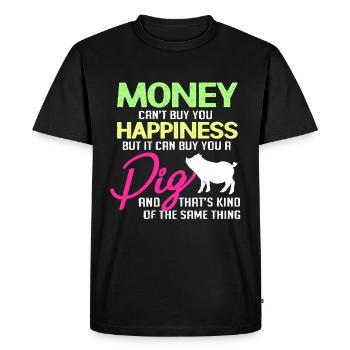Porc sau cochon porcelet porcelet porcelet Ebene - T-shirt Premium bio Homme - noir - Devant - Nico (187cm)