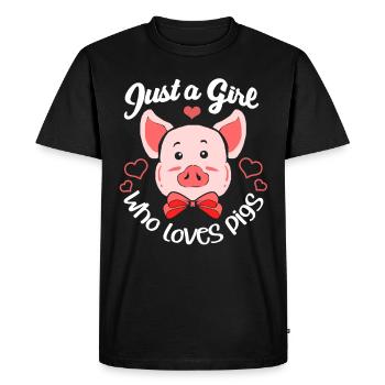 Porc sau cochon porcelet porcelet porcelet Ebene - T-shirt Premium bio Homme - noir - Devant - Nico (187cm)