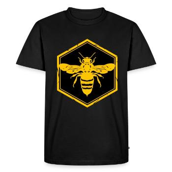 Bee Bees Bumblebee Beekeeper Honey Climate Nectar Flower - Men's Premium Organic T-Shirt - black - Front - Nico (187cm)