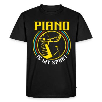Pianiste Piano Piano Musique Classique Instrument - T-shirt Premium bio Homme - noir - Devant - Nico (187cm)