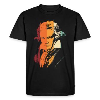 Beethoven Vintage - T-shirt Premium bio Homme - noir - Devant - Nico (187cm)