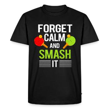 Tennis de table - T-shirt Premium bio Homme - noir - Devant - Nico (187cm)