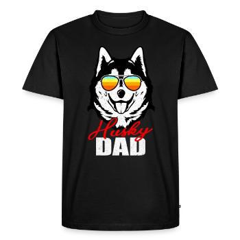 Husky - Men's Premium Organic T-Shirt - black - Front - Nico (187cm)
