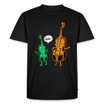Cello - Men's Premium Organic T-Shirt - black - Front - Nico (187cm)