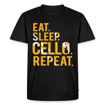 Cello - Men's Premium Organic T-Shirt - black - Front - Nico (187cm)