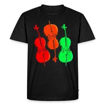 Cello - Men's Premium Organic T-Shirt - black - Front - Nico (187cm)