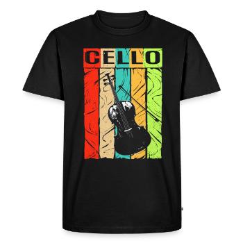 Cello - Men's Premium Organic T-Shirt - black - Front - Nico (187cm)