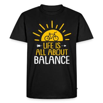 Bicycle - Men's Premium Organic T-Shirt - black - Front - Nico (187cm)