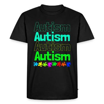 Autism - Men's Premium Organic T-Shirt - black - Front - Nico (187cm)