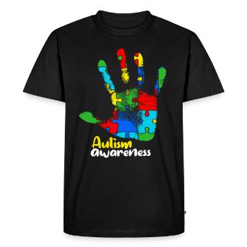 Autisme - T-shirt Premium bio Homme - noir - Devant - Nico (187cm)