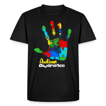 Autism Awareness Day Care Autistic Parents Love - Men's Premium Organic T-Shirt - black - Front - Nico (187cm)
