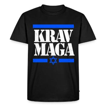 Krav Maga - Men's Premium Organic T-Shirt - black - Front - Nico (187cm)