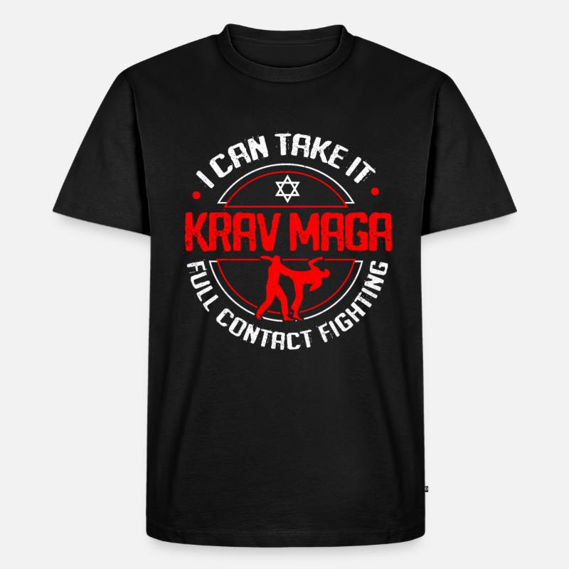 Krav Maga - Männer Premium Bio T-Shirt - Schwarz