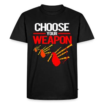 Bagpipe Scotland Bagpipe Instrument Duda - Men's Premium Organic T-Shirt - black - Front - Nico (187cm)