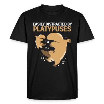 Bec d’ardoise Australie Backpacker Canard Routard - T-shirt Premium bio Homme - noir - Devant - Nico (187cm)