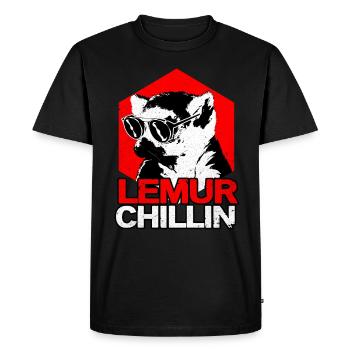 Lemur - T-shirt Premium bio Homme - noir - Devant - Nico (187cm)