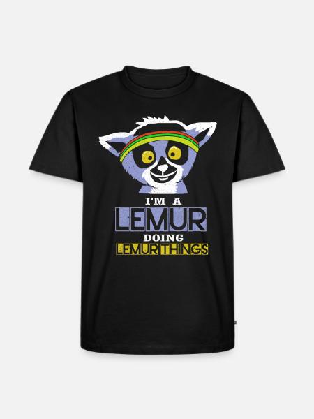 Lemur - Men's Premium Organic T-Shirt - black