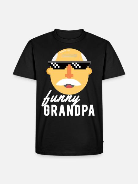 drôle papy - T-shirt Premium bio Homme - noir