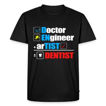 Dentiste cadeau dentiste dentiste dentaire dent - T-shirt Premium bio Homme - noir - Devant - Nico (187cm)
