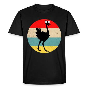 Ostrich - Men's Premium Organic T-Shirt - black - Front - Nico (187cm)