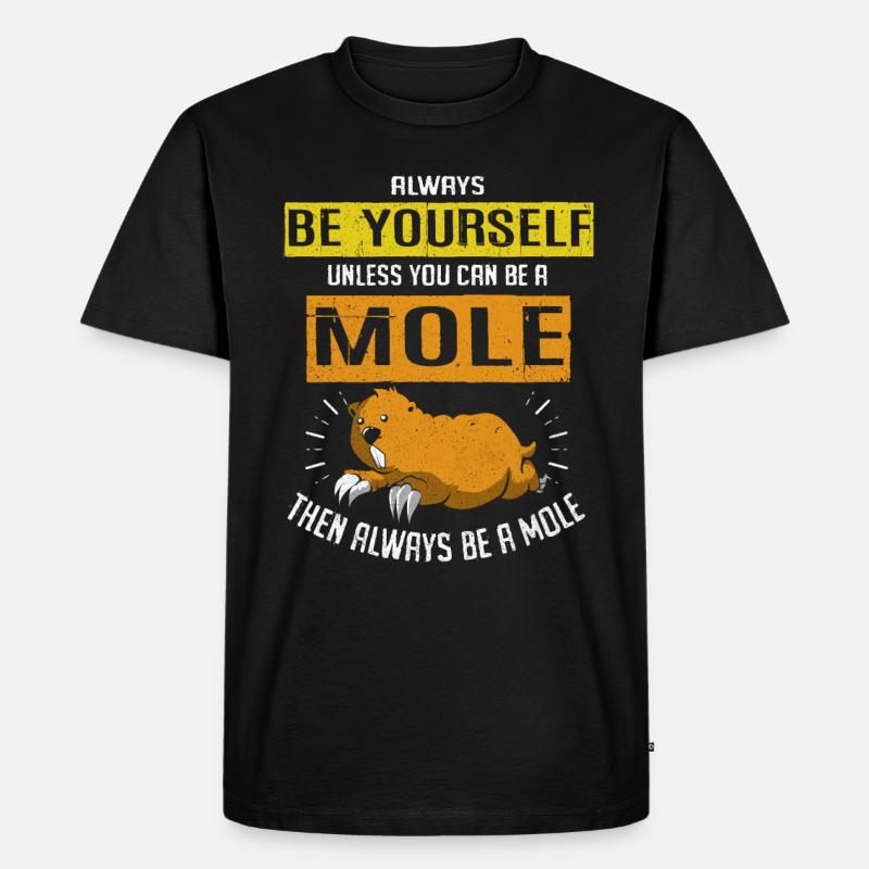 Maulwurf - Männer Premium Bio T-Shirt - Schwarz