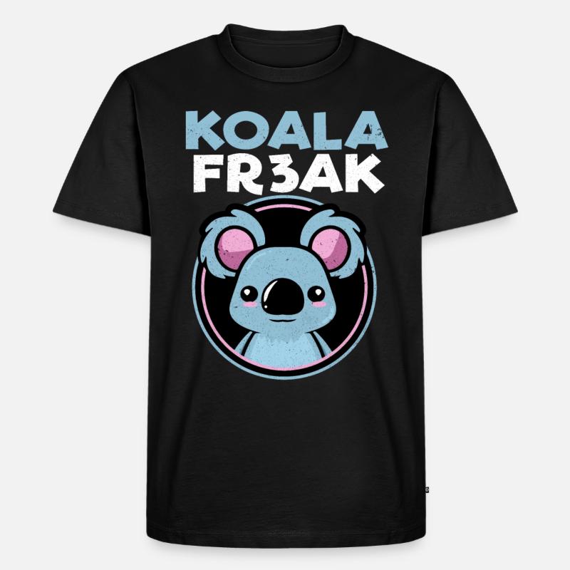 Koala - Männer Premium Bio T-Shirt - Schwarz