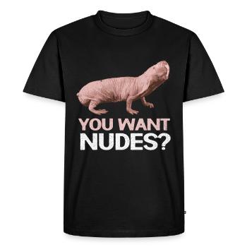 Mull nu - T-shirt Premium bio Homme - noir - Devant - Nico (187cm)