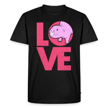 Mull nu - T-shirt Premium bio Homme - noir - Devant - Nico (187cm)