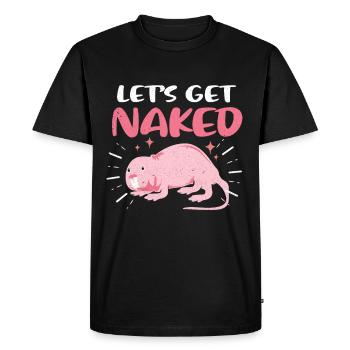 Mull nu - T-shirt Premium bio Homme - noir - Devant - Nico (187cm)