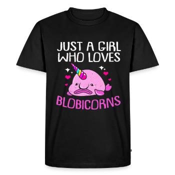Blobfish - Men's Premium Organic T-Shirt - black - Front - Nico (187cm)