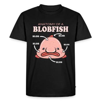 Blobfish - Men's Premium Organic T-Shirt - black - Front - Nico (187cm)