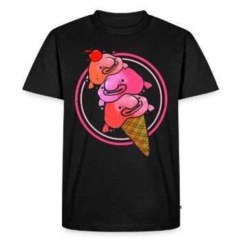 Blobfish - Men's Premium Organic T-Shirt - black - Front - Nico (187cm)
