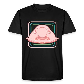 Blobfish Deep Sea Grumpy Introverted Gift - Men's Premium Organic T-Shirt - black - Front - Nico (187cm)