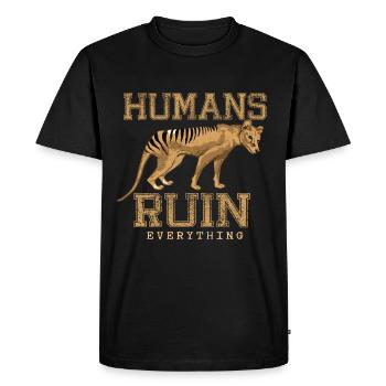 Cadeau de tigre de Tasmanie - T-shirt Premium bio Homme - noir - Devant - Nico (187cm)