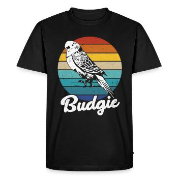 Perruche - T-shirt Premium bio Homme - noir - Devant - Nico (187cm)