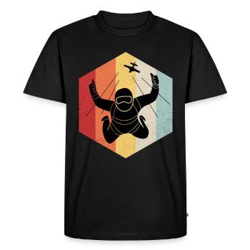 Parachute - T-shirt Premium bio Homme - noir - Devant - Nico (187cm)