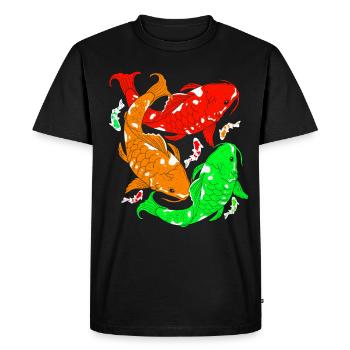 Koi - Men's Premium Organic T-Shirt - black - Front - Nico (187cm)