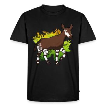 Okapi - Men's Premium Organic T-Shirt - black - Front - Nico (187cm)