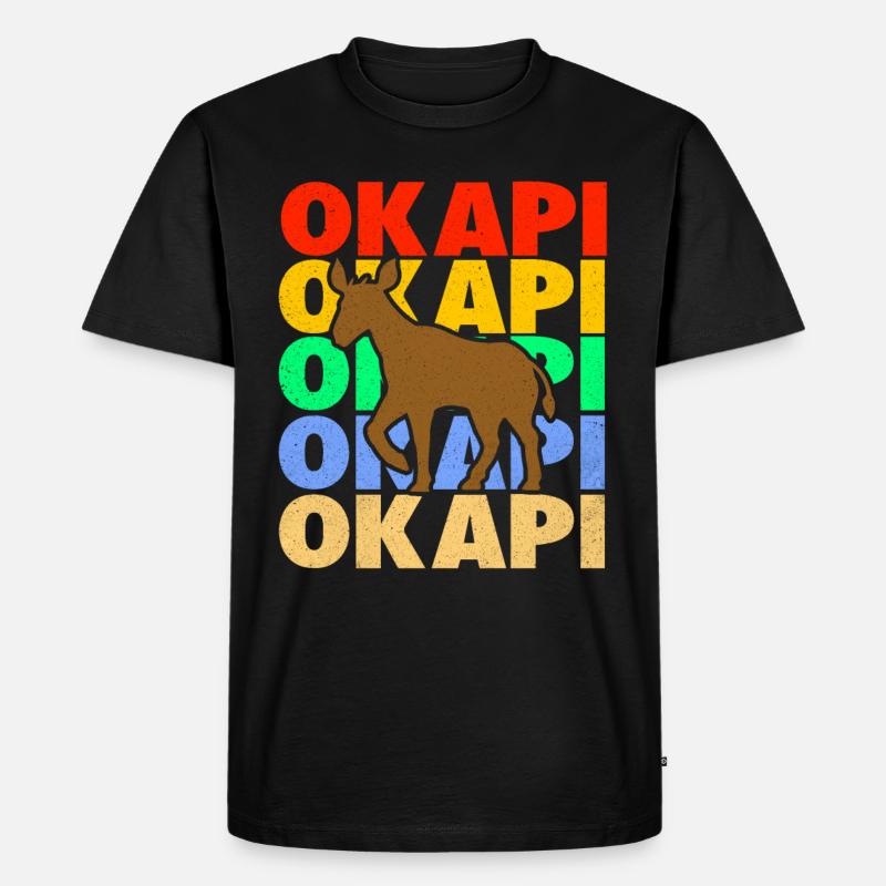 Okapi - Männer Premium Bio T-Shirt - Schwarz
