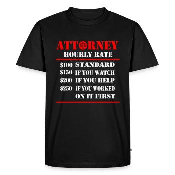 Avocat avocat juge - T-shirt Premium bio Homme - noir - Devant - Nico (187cm)