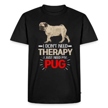 Mops - T-shirt Premium bio Homme - noir - Devant - Nico (187cm)