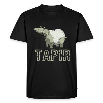 Tapir - T-shirt Premium bio Homme - noir - Devant - Nico (187cm)