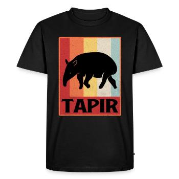Tapir - T-shirt Premium bio Homme - noir - Devant - Nico (187cm)