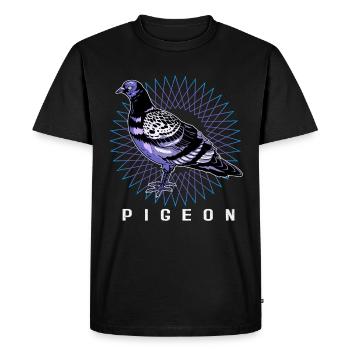 Dove - Men's Premium Organic T-Shirt - black - Front - Nico (187cm)