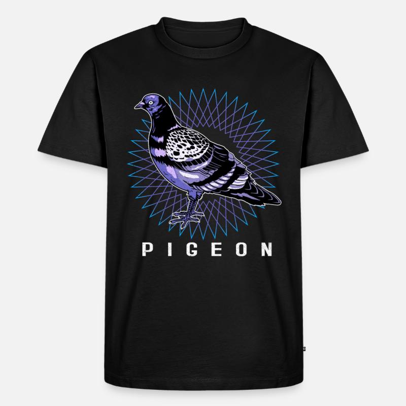 Taube - Männer Premium Bio T-Shirt - Schwarz