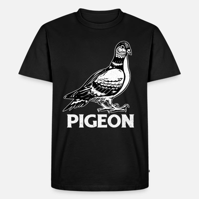 Taube - Männer Premium Bio T-Shirt - Schwarz