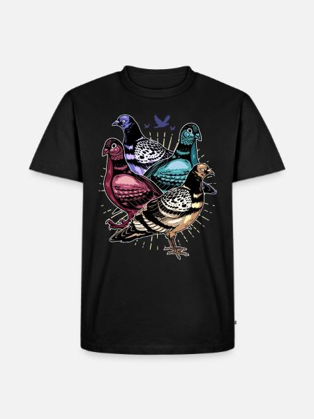 Pigeon Racing Pigeon Fancier Carrier Pigeon Turtle Dove - Men's Premium Organic T-Shirt - black